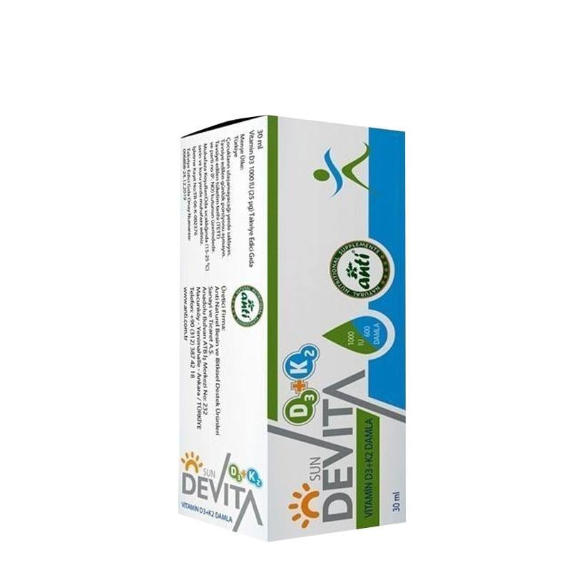 SunDevita D3 + K2 Damla 30ml - Vitamin D3 + K2 Damla