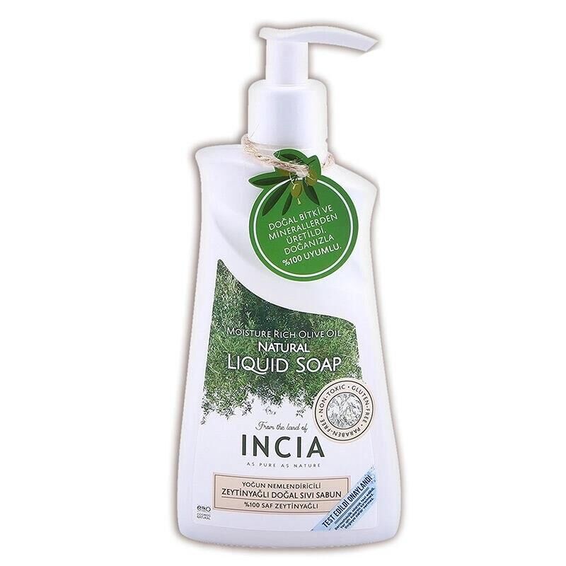 Incıa Yoğun Nemlendiricili Zeytinyağlı Doğal Sıvı Sabun 250 ml