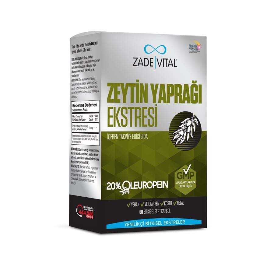 Zade Vital Zeytin Yaprağı Ekstresi 60 Sert Kapsül