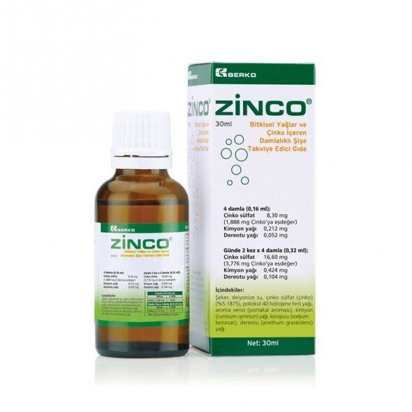 Zinco Bitkisel Damla 30 ml