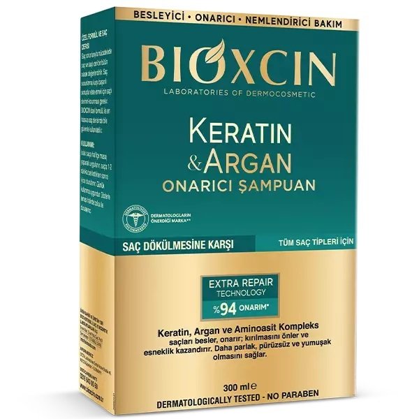 Bioxcin Keratin & Argan Onarıcı Şampuan 300 ml