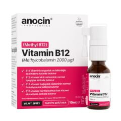 Anocin Vitamin B12 Methylcobalamin Dilaltı Sprey 10 ml