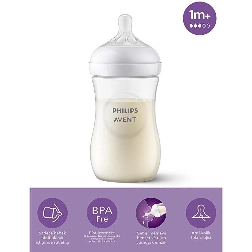 Avent Natural Response Doğal Tepkili Pp Biberon 260ml 1 Ay Scy903/01