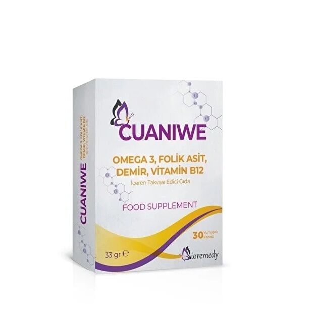 Cuaniwe Omega 3 Folik Asit 30 Kapsül