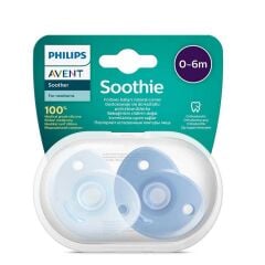 Avent Soothie Ortodontik Saklama Kutulu 2li Emzik 0-6 Ay - Erkek