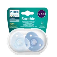 Avent Soothie Ortodontik Saklama Kutulu 2li Emzik 0-6 Ay - Erkek
