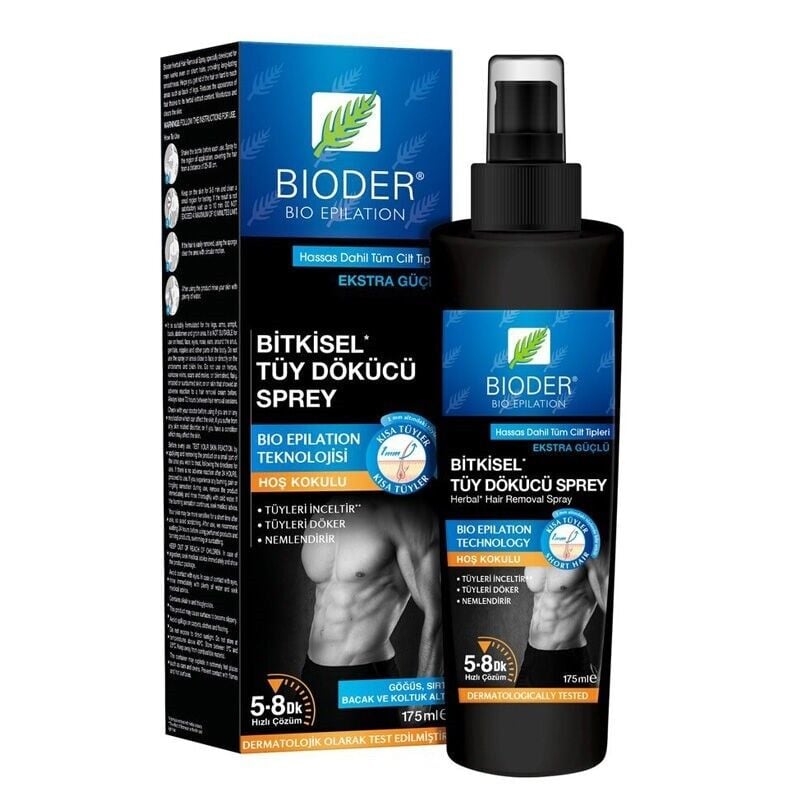 Bioder Erkekler İçin Bitkisel Tüy Dökücü Sprey 175ml