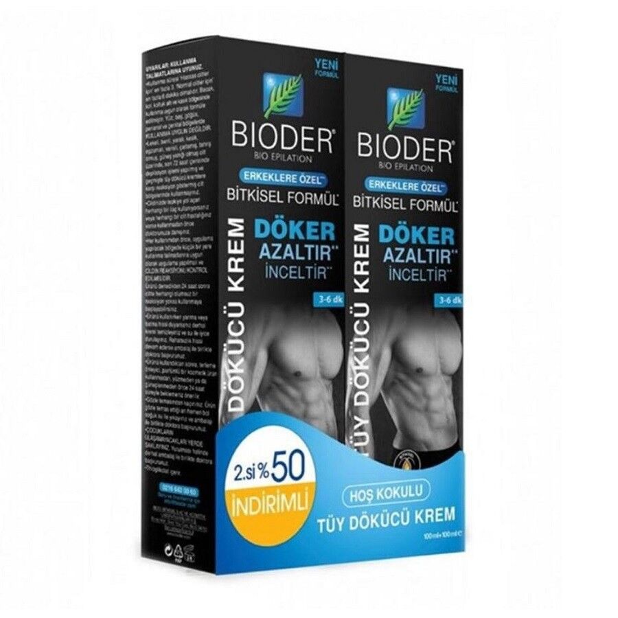 Bioder Tüy Dökücü Krem Erkek 100 Ml + 2.cisi İndirimli