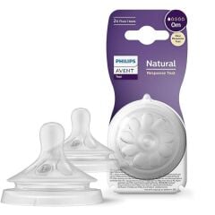 Avent Natural Response 2'li Biberon Emziği, 1 Numara, 0 Ay+