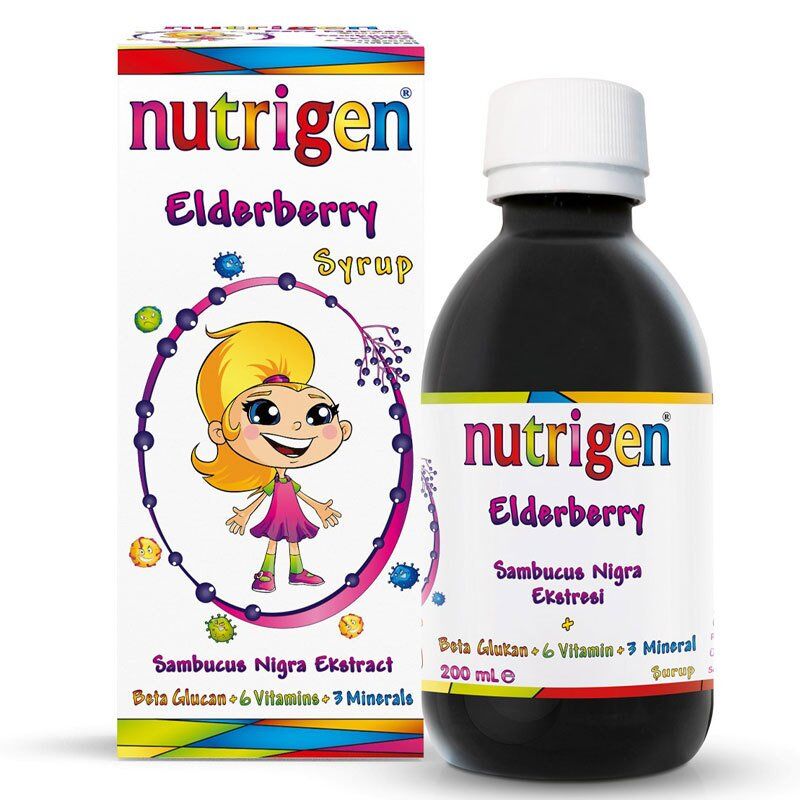 Nutrigen ElderBerry Sambucus Nigra (Kara Mürver BetaGlukan) Şurup 200ml