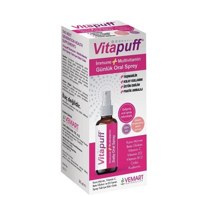 Vitapuff İmmune+Multivitamin Günlük Oral Sprey 30ml