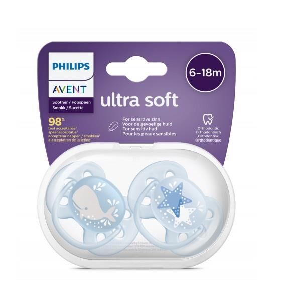 Avent 22303 Ultra Soft Emzik 6-18 Ay Erkek