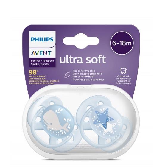Avent 22303 Ultra Soft Emzik 6-18 Ay Erkek