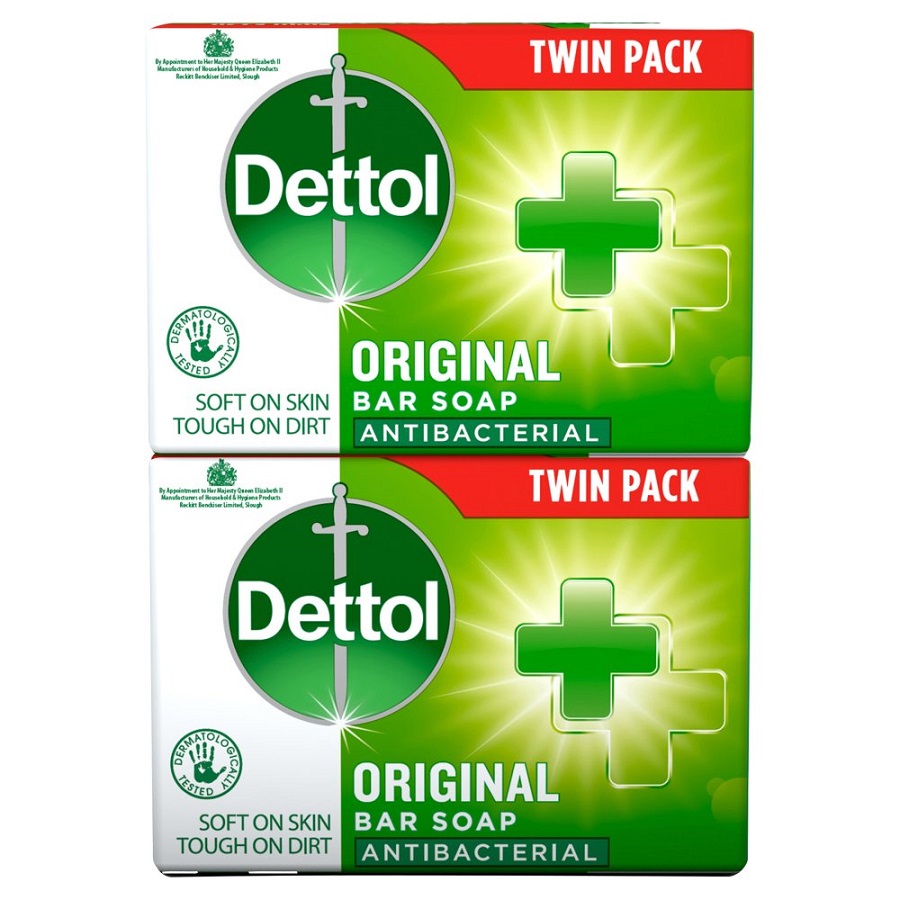 Dettol Antibacterial Bar Soap Original Sabun 2x100gr
