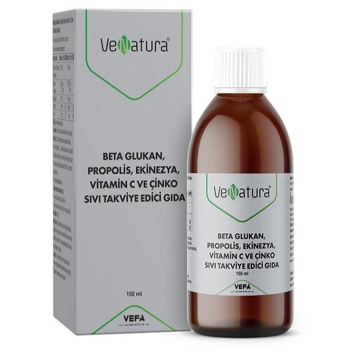 VeNatura Beta Glukan,Propolis,Ekinezya,Vitamin C Ve Çinko İçerikli Sıvı 150ml