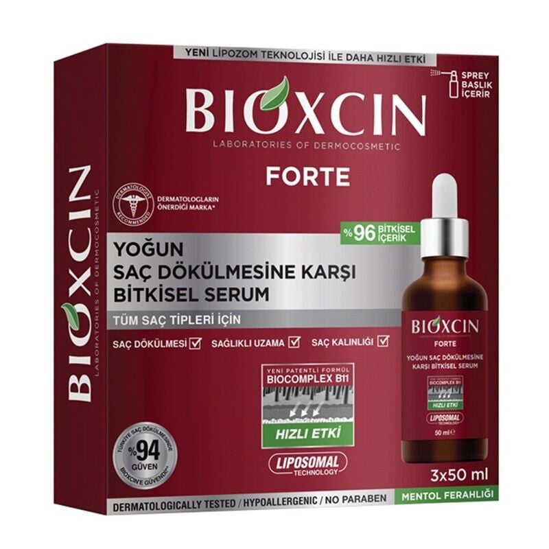 Bioxcin Forte Saç Dökülmesine Karşı Bitkisel Serum 3x50 ml