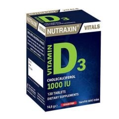 Nutraxin Vitamin D3 1000 IU 120 Tablet