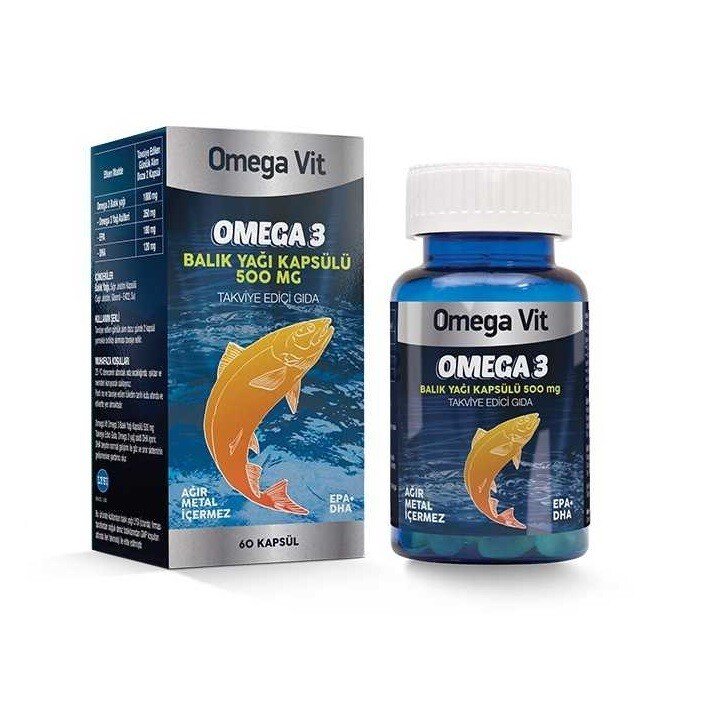 Omega Vit 500 mg 60 Kapsül