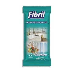 Fibril Pratik Yüzey Temizleme Mendili 50li