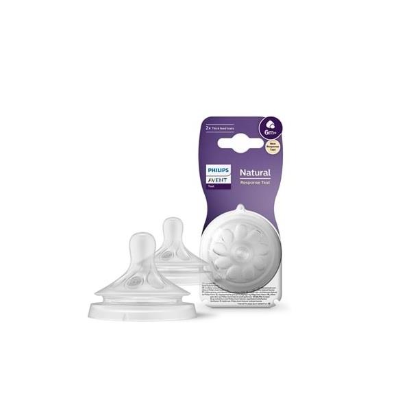 Avent Doğal Tepkili Biberon Emziği 2 li 6 ay+ SCY966/02