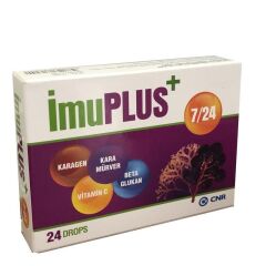 İmuPlus 7/24 Pastil 24 Drops - Kara Mürver içerikli
