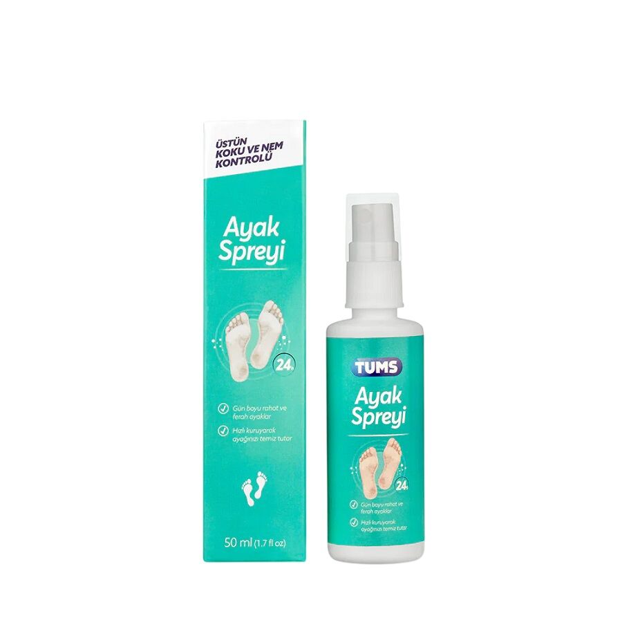 Tums Üstün Koku ve Nem Kontrolü Ayak Spreyi 50 ml