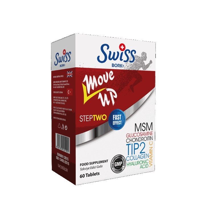 Swiss Bork Move UP MSM TIP 2 Collagen Fast Effect 60 Tablet