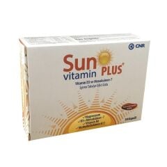 Sun Vitamin Plus Vitamin D3 İçeren Takviye Edici Gıda 30 Kapsül