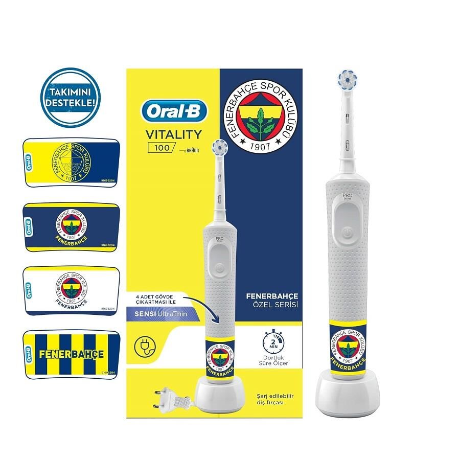 Oral-B Vitality D100 Şarj Edilebilir Diş Fırçası Fenerbahçe