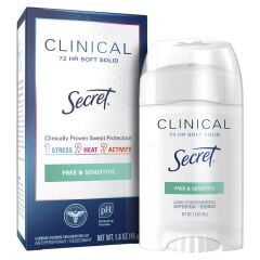 Secret Clinical Strength Antiperspirant Deodorant For Women, Soft Solid, Sensitive Unscented 45gr