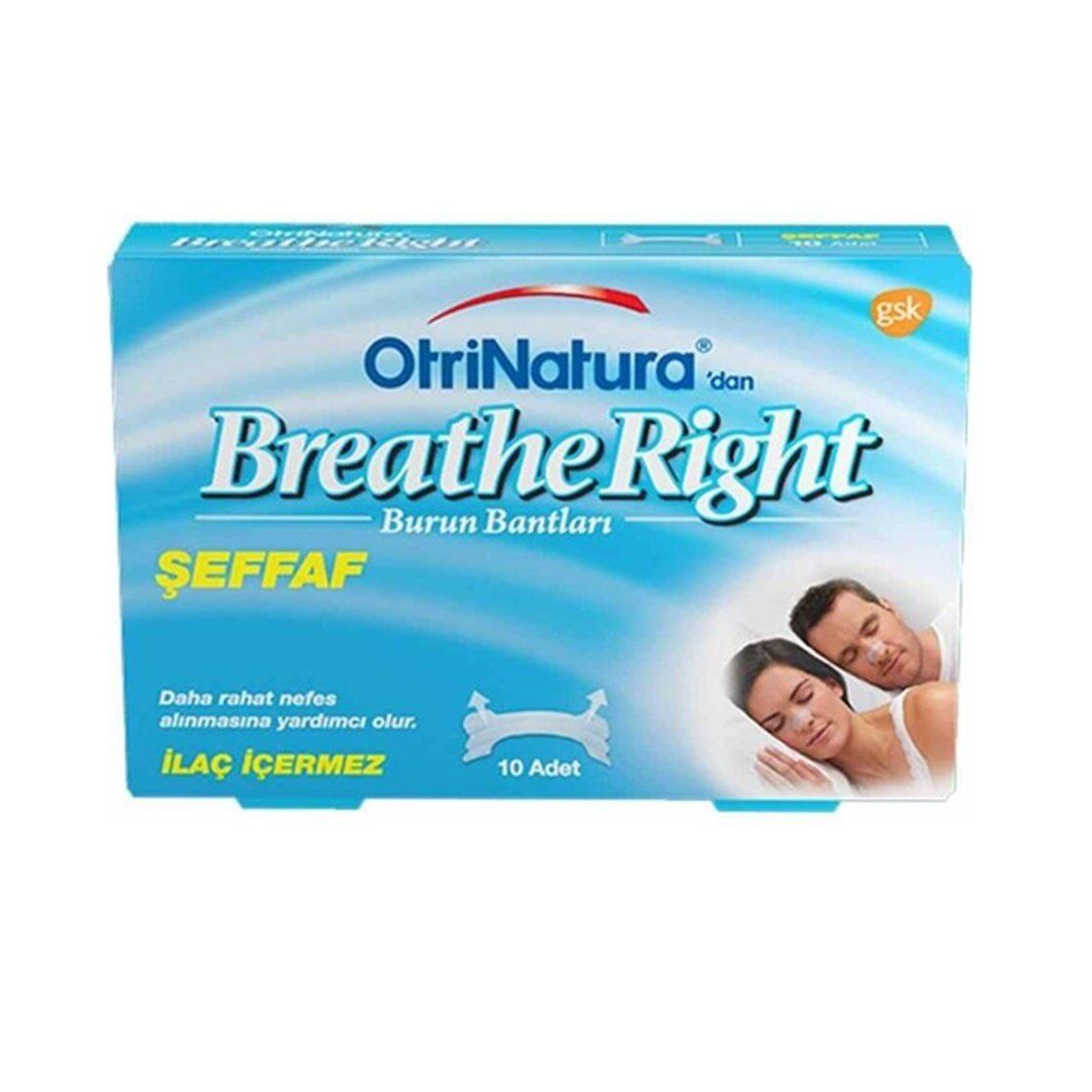 Breathe Right Şeffaf Burun Bantı 10 Adet
