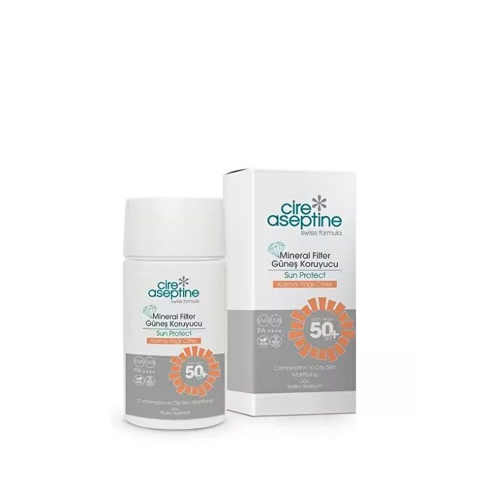 Cire Aseptine Karma ve Yağlı Ciltler 50+SPF Yüz Güneş Koruyucu Krem 50 ml - Mineral Filtreli