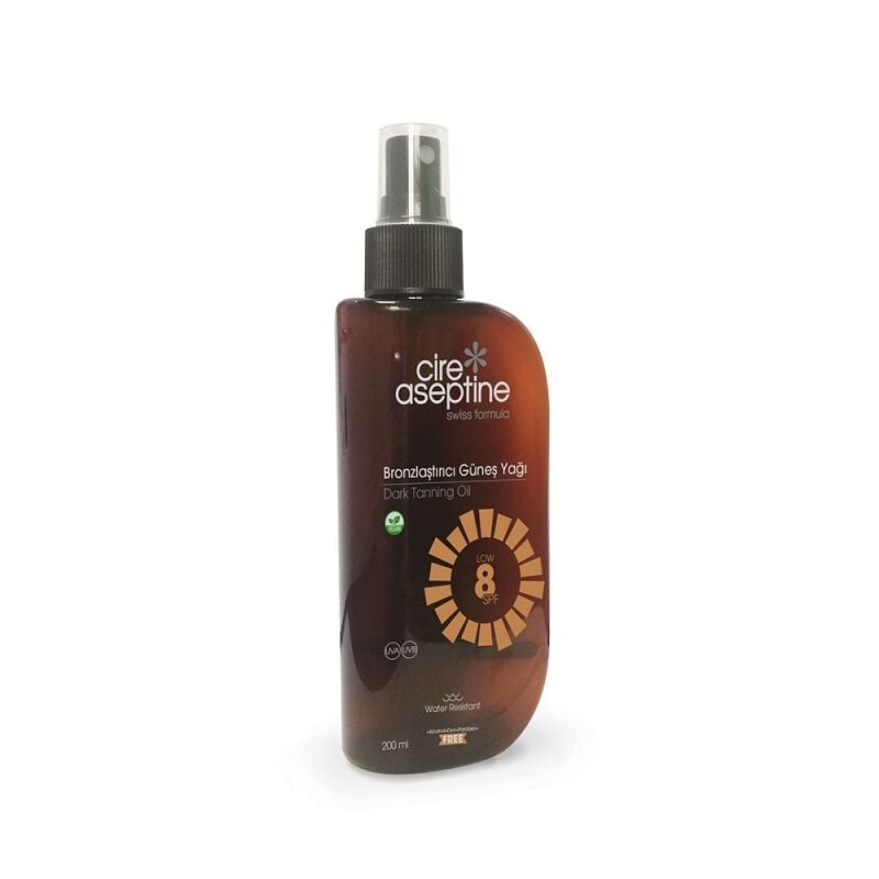 Cire Aseptine Bronzlaştırıcı Güneş Yağı SPF 8 200ml