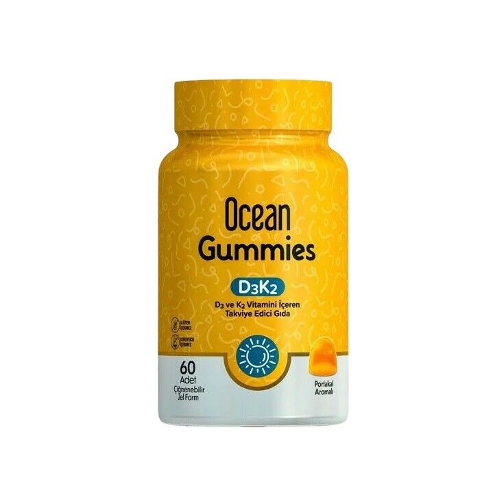 Ocean GUMMIES D3K2 Portakal Jel Çiğneme 60 Adet