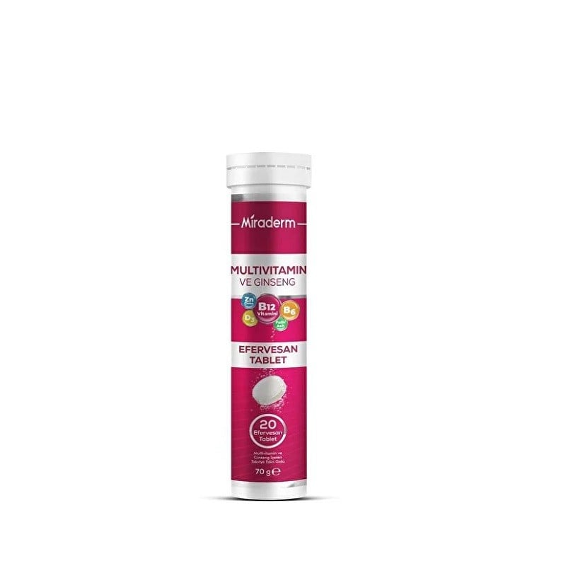 Miraderm Multi Ginseng 20 Efervesan Tablet