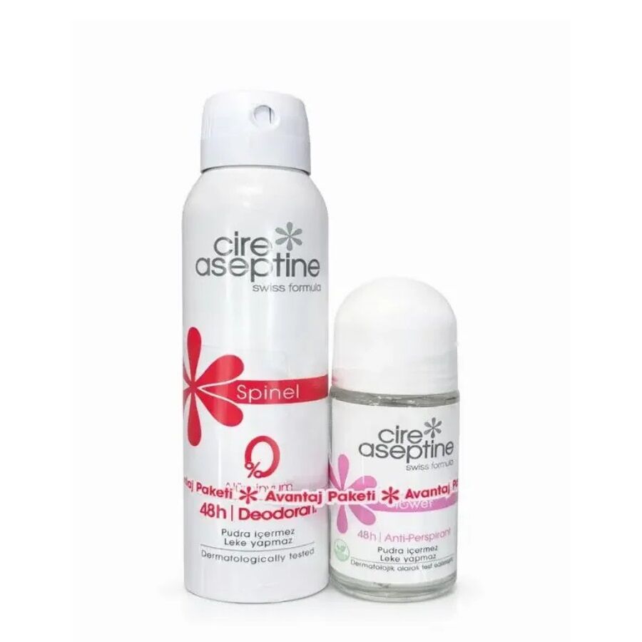 Cire Aseptine Spinel Deodorant 150ml+ Flower Roll-on Set
