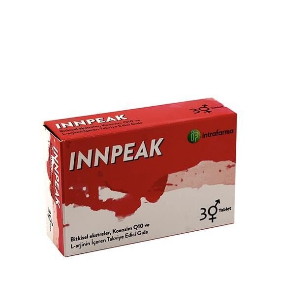 Innpeak Bitkisel Ekstreler, Koenzim Q10 ve L Arjinin içerikli 30 Tablet
