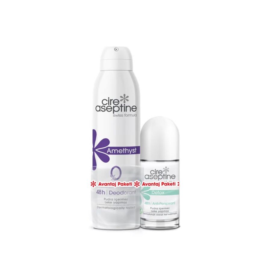 Cire Aseptine Amethyst Deo 150ml + Detox Rool-on 50ml Set