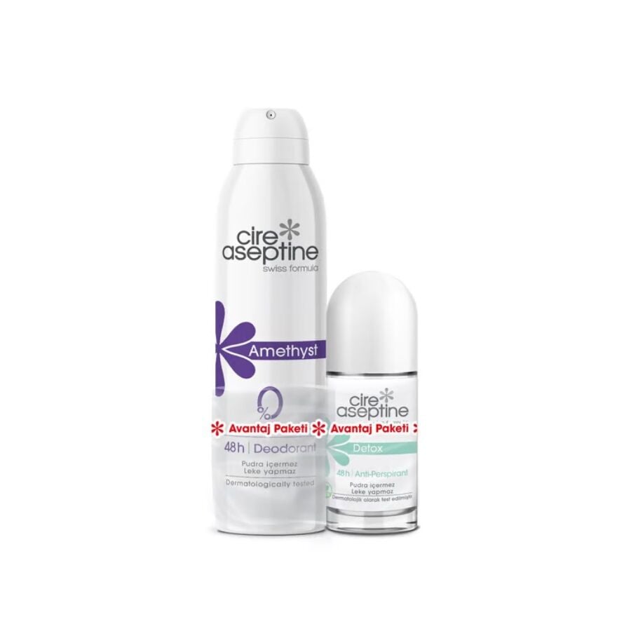 Cire Aseptine Amethyst Deo 150ml + Detox Rool-on 50ml Set