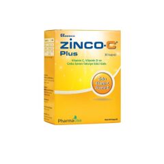 Zinco-C Plus Vitamin C, Vitamin D ve Çinko içerikli 30 Kapsül