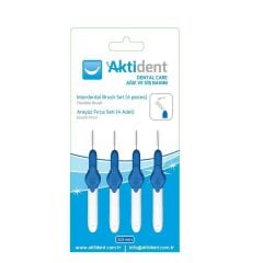 Aktident Arayüz Fırçası Mavi 3.0mm 4 Adet