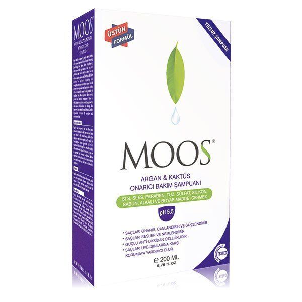 Moos Argan Kaktüs Onarıcı Bakım Şampuanı 200ml