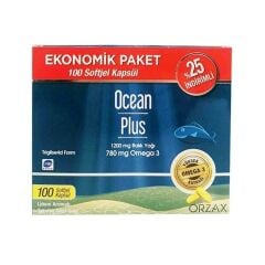 Ocean Plus Omega 3 1200mg Softjel Kapsül 100 lik - Ekonomik Paket
