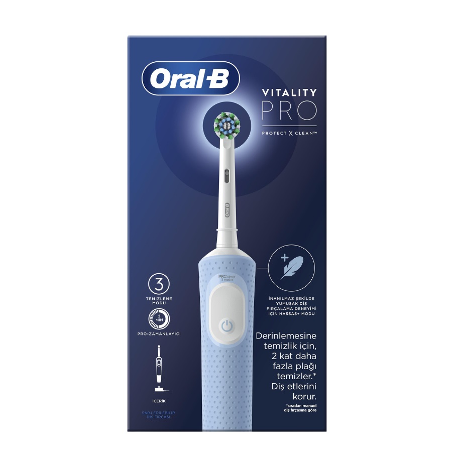 Oral B D103 Şarjlı Diş Fırçası Vitality Pro (Mavi)