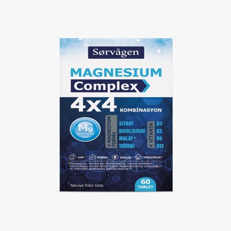 Sorvagen Magnesium Complex 4X4 Kombinasyon 60 Tablet