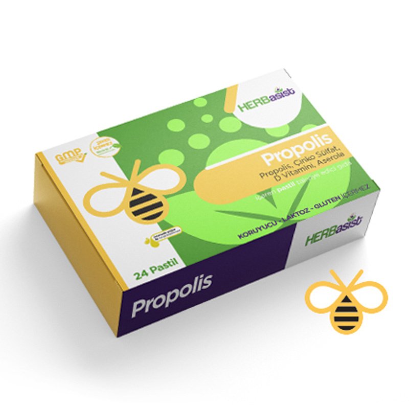 Herbasist Propolis Çinko D Vitamini Aserola 24 Pastil