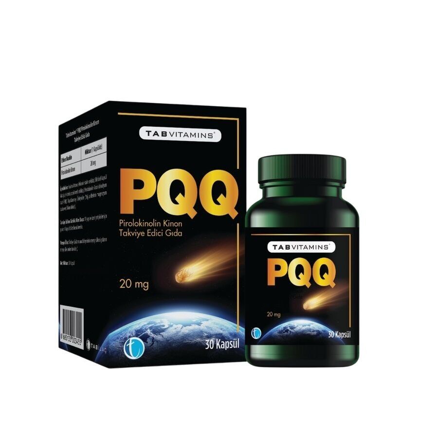 Tab Vitamins PQQ Pirolokinolin Kinon 20 Mg 30 Kapsül