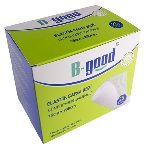 BGood Elastik  Sargı Bezi 15cm x 2 Metre 25 Adet
