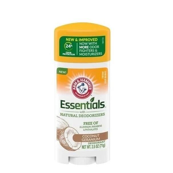 Arm Hammer Essentials With Natural Deodorizers Coconut Geranium, 2.5 Oz