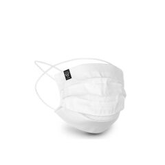 Dizayn Mask Gümüş İyonlu Yıkanabilir Bez Maske Beyaz 5-10 Yaş Çocuk M